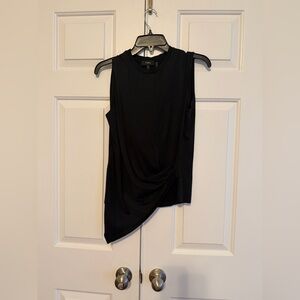 Theory Elegant Black Asymmetrical Top Size Medium